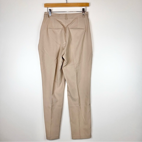 NA-KD Recycled Cropped High Waist Suit Pants In Dark Sand 36 - Picture 6 of 11